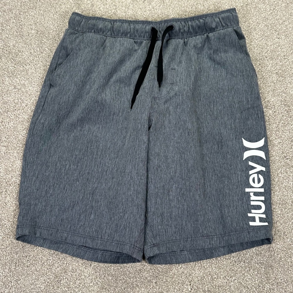 Hurley Kids Youth  10/12‎ Hybrid Shorts Grey Heathered Drawstring Surf Skate